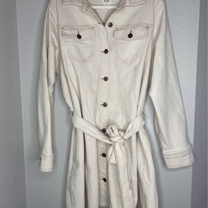 Ana Cream Denim Dress Size XXL